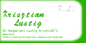 krisztian lustig business card